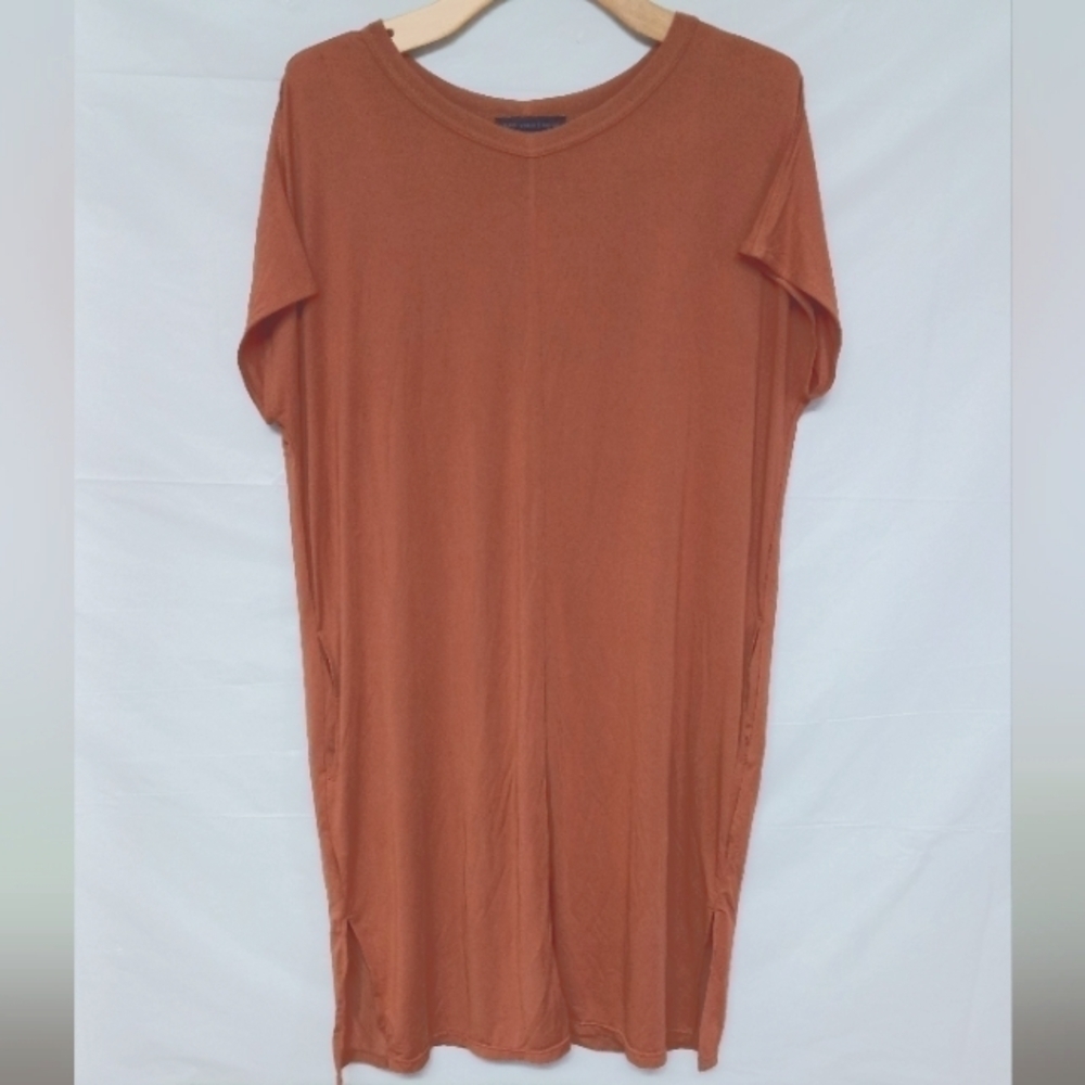 JOAN vass modal blend dress womens sz Large light brown